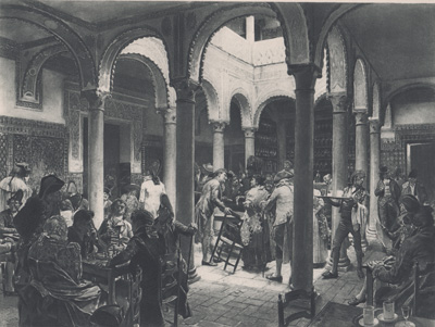 The Chess Party
from the painting by J. J. Aranda